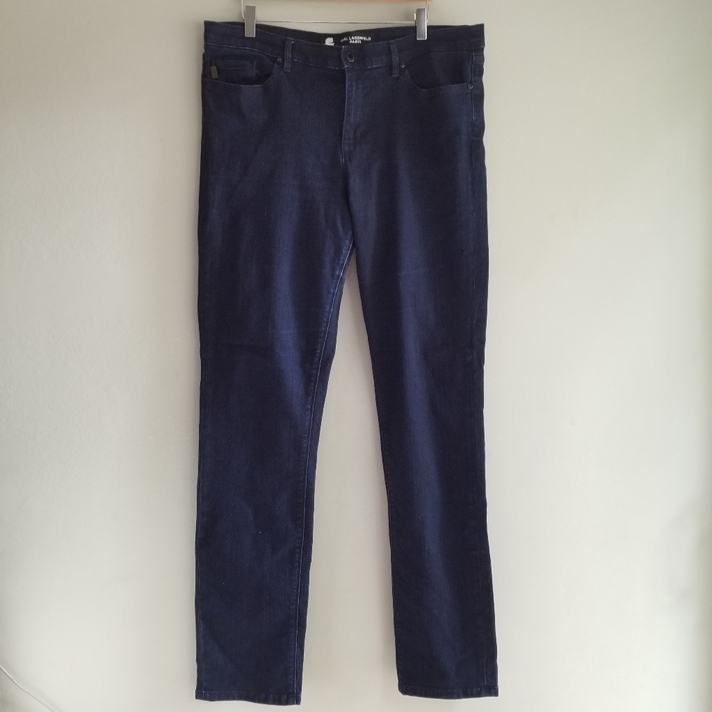 Karl Lagerfeld dark wash skinny jeans